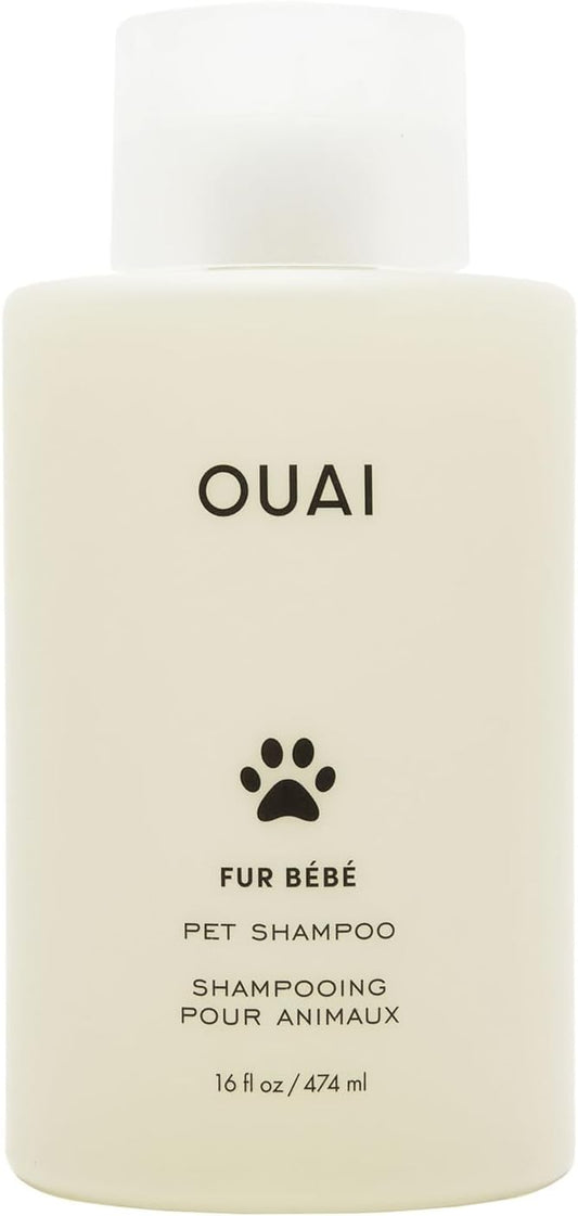 OUAI Fur Bébé Pet Shampoo - Mercer Street Scent (16 Fl oz) | Cat & Dog Shampoo for Gentle Cleansing, Hydration & Shine - Vegan & Cruelty-Free Pet Supplies with Aloe Vera & Panthenol