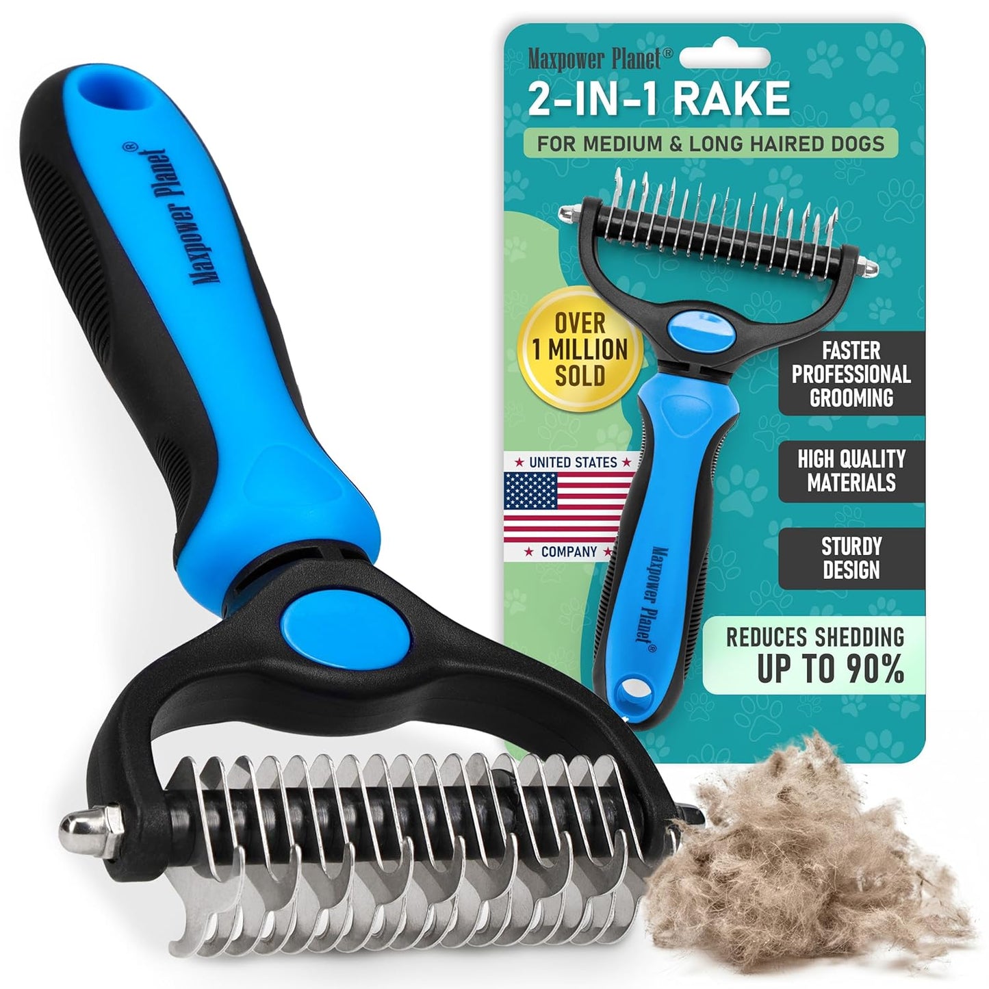 Double-Sided Pet Grooming Rake