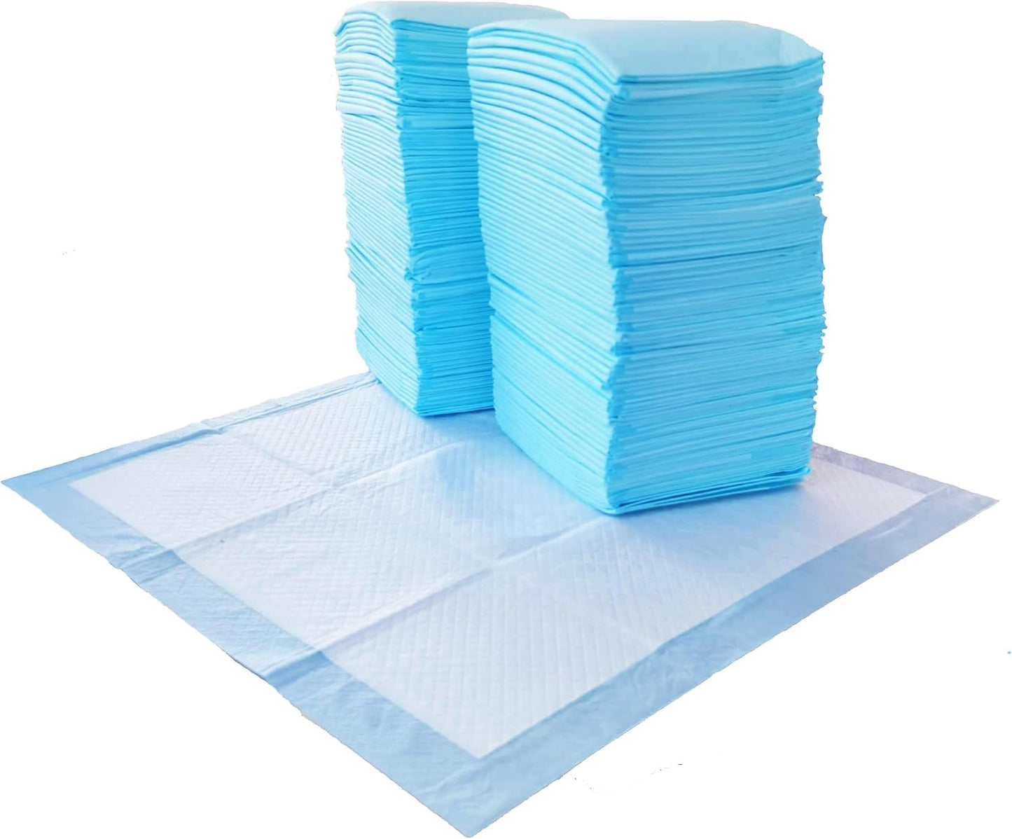 Basics Scented Dog and Puppy Potty Training Pee Pads, 5-Layer Leak-Proof Super Absorbent with Quick-Dry Surface, Regular Size 22 x 22 Inch, Blue & White, 100 Count
