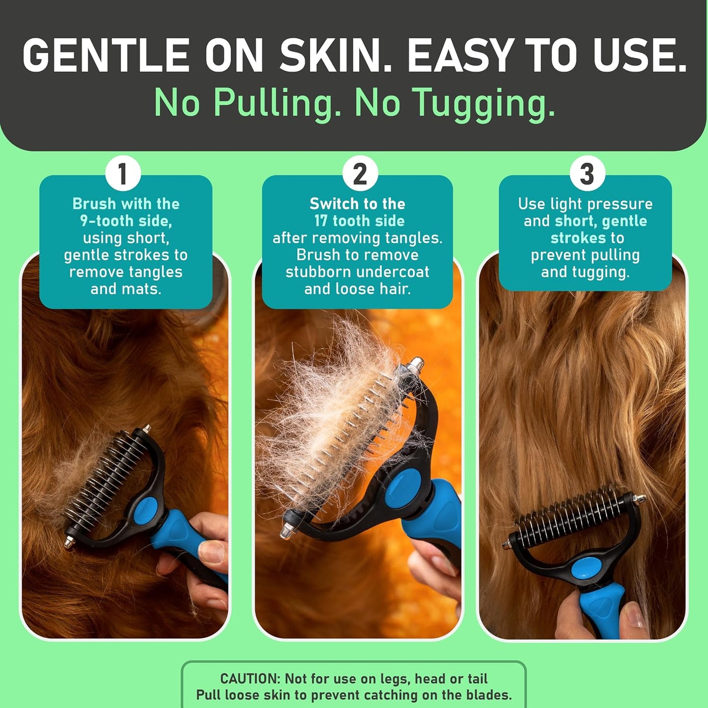 Double-Sided Pet Grooming Rake