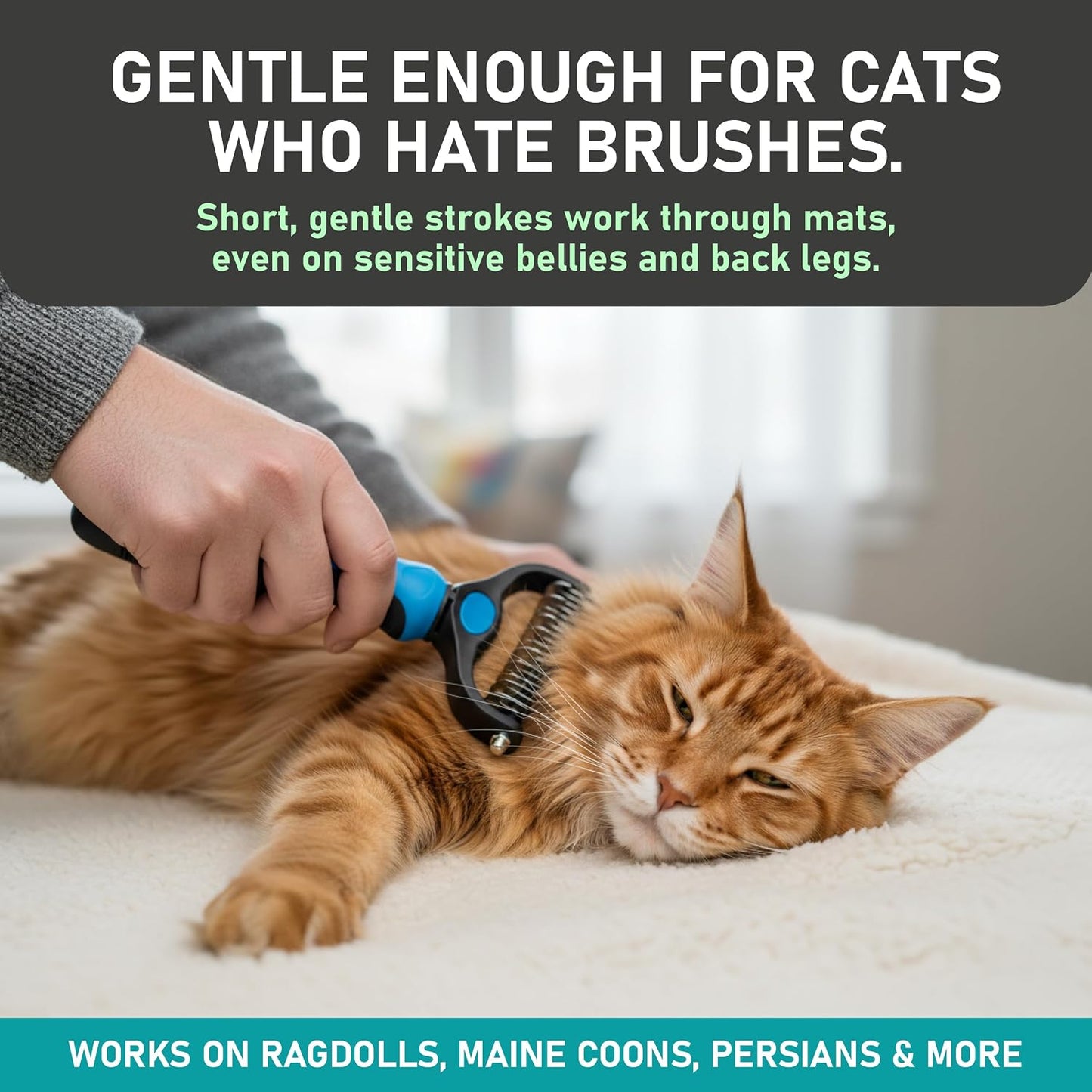 Double-Sided Pet Grooming Rake