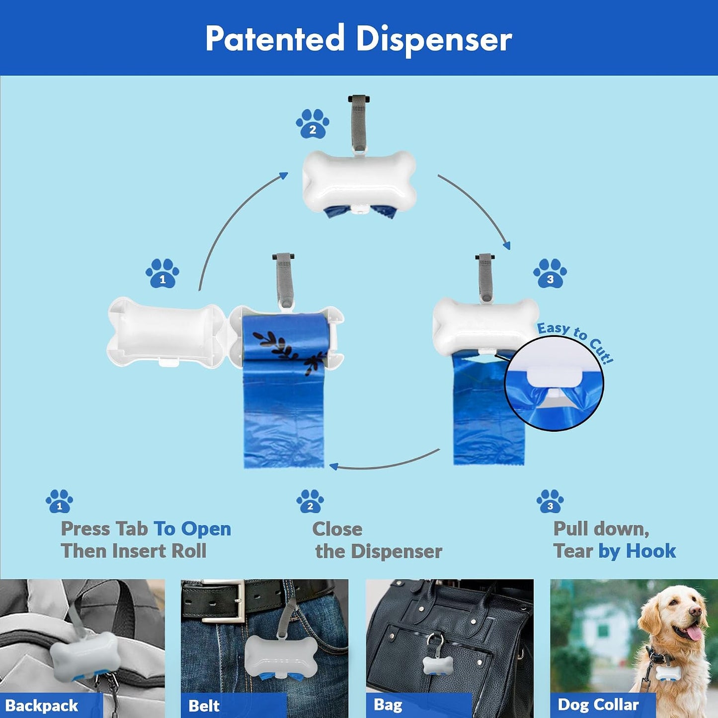 Dog Waste Bags & Dispenser