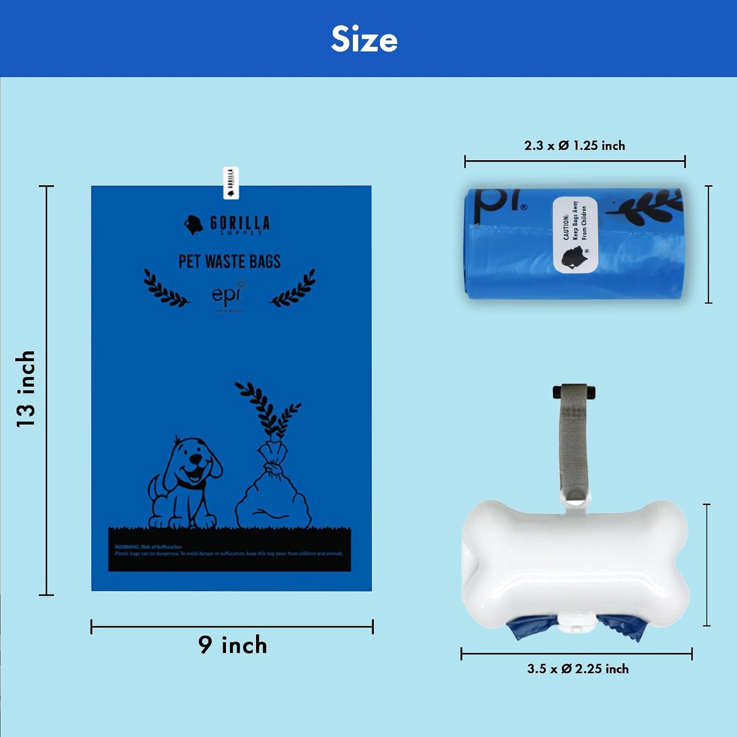 Dog Waste Bags & Dispenser