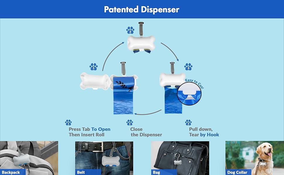 Dog Waste Bags & Dispenser