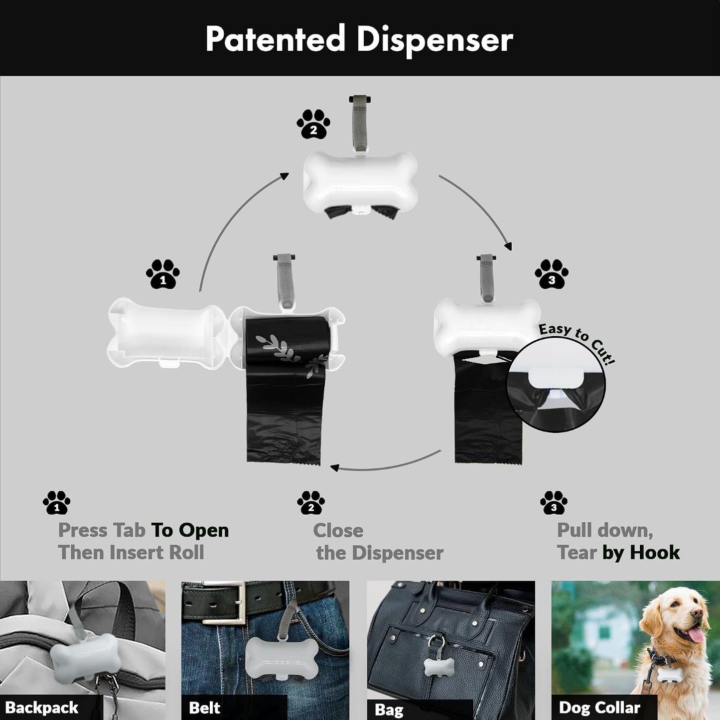 Dog Waste Bags & Dispenser