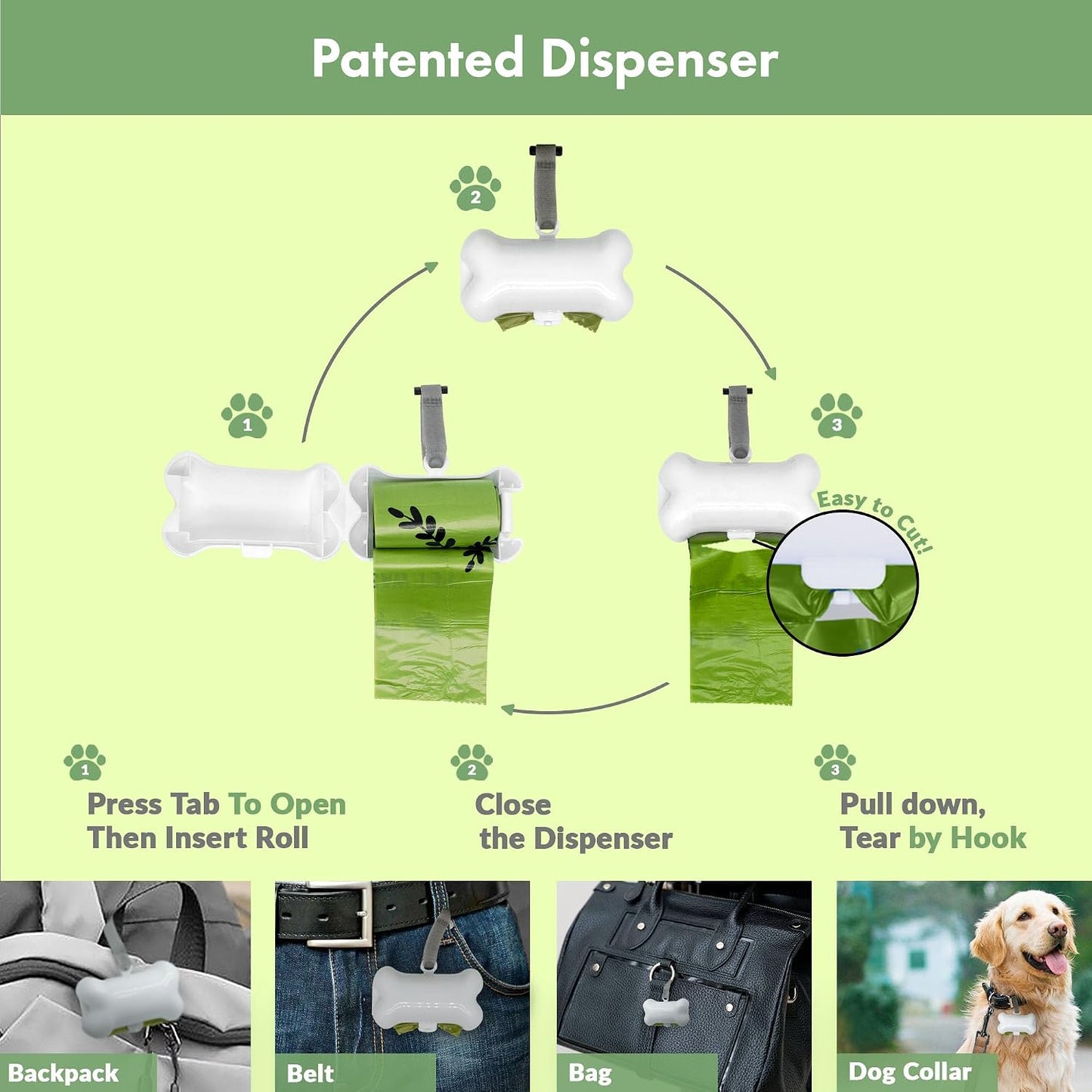 Dog Waste Bags & Dispenser